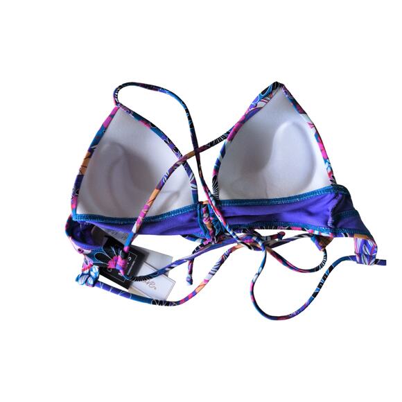 Multicolored floral print, swim top - Picture 2 of 2